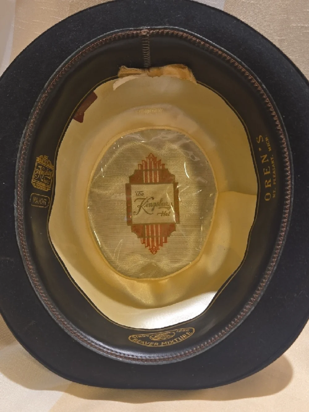 Men's Black Felt Bowler Hat with Ribbon Band - Picture 6 of 13